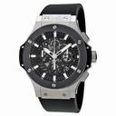 Hublot Big Bang Aero Bang Automatic  Chronograph Black Dial Black Rubber Men's Watch 311.SM.1170.RX