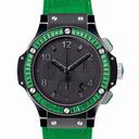 Hublot Big Bang Black Dial Green Gummy Alligator Chrongoraph Unisex Watch 341CG1110LR1922FMF10
