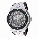 Hublot Big Bang Ferrari White Ceramic Carbon Dial Skeleton Ceramic Men's Sports Watch 401.HQ.0121.VR