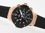 Hublot Big Bang Gold Mat 301.PL.500.RX 44.5mm Black Dial Rose Gold Case Watch