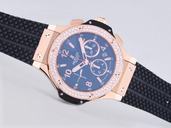 Hublot Big Bang Gold Mat Diamonds 301.PL.500.RX.114 Round Automatic Blue Dial Watch