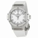 Hublot Big Bang White Dial Diamond Bezel White Rubber Unisex Watch 361.SE.2010.RW.1104