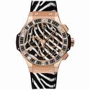 Hublot Big Bang Zebra Diamond Dial 18kt Rose Gold Chronograph Ladies Watch 341PX7518VR1975