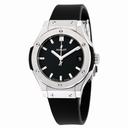 Hublot Classic Fusion Black Dial Black Rubber Ladies Watch 581NX1171RX