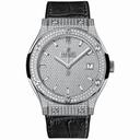 Hublot Classic Fusion Diamond Dial Black Leather Titanium Case Automatic Men's Watch 565.NX.9010.LR.1704