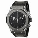 Hublot Classic Fusion Matte Black Automatic Chronograph Black Alligator Men's Watch 521.CM.1110.LR