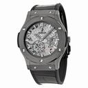 Hublot Classic Fusion Skeleton Dial Black Ceramic Black Leather Automatic Men's Watch 515CM0140LR