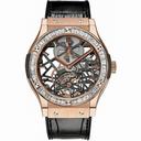 Hublot Classic Fusion Tourbillon 18K King Gold Baguette Diamond Men's Watch 505.OX.0180.LR.1904