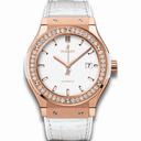 Hublot Classic Fusion White Dial 18 Carat Rose Gold Case Automatic Ladies Watch 542.OE.2080.LR.1204