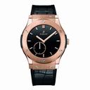 Hublot King Gold Black Dial Black Leather Band 18k Rose Gold Automatic Men's Watch 545.OX.1280.LR
