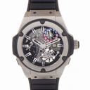 Hublot King Power Tourbillon Silver Dial Zirconium Rubber Strap Men's Watch 706.ZX.1170.RX