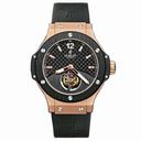 Hublot Tourbillion Solo Bang Black Carbon Fiber Dial 18kt Rose Gold Black Rubber Men's Watch 305.PM.131.RX