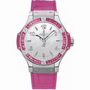 Hublot Tutti Frutti Mother of Pearl Dial Pink Baguette Sapphires Pink Rubber Ladies Watch 361.SP.6010.LR.1933