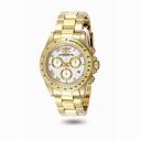 Invicta Speedway Chronograph White Dial 18kt Gold-plated Men's Watch 7030