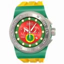 Invicta Akula Chronograph Red and Green Dial Yellow Rubber Men's Watch 12323