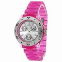 Invicta Anatomic Silver-tone Dial Pink Thermo-Polymer Rubber Ladies Watch 1658