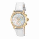 Invicta Angel Chronograph Mother of Pearl Dial White Leather Ladies Watch 12990