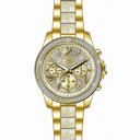 Invicta Angel Multi-Function Gold Crystal Dial Gold-plated Stainless Steel Tortoise Acetate Ladies Watch 20511