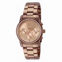 Invicta Angel Multi-Function Pink Dial Brown Ion-plated Ladies Watch 11773