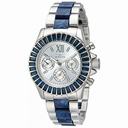 Invicta Angel Multi-Function Silver Dial Stainless Steel Blue Acetate Ladies Watch 18869