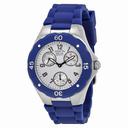 Invicta Angel Multi-Function White Sunray Dial Blue Silicone Ladies Watch 18788