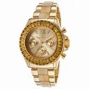Invicta Angels Multi-Function Gold Dial Gold-plated and Horne Acetate Ladies Watch  17492