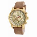Invicta Aviator Chronograph Champagne Dial Tan Leather Men's Watch 18925