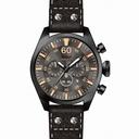 Invicta Aviator Chronograph Grey Dial Black Leather Men's Watch 19671