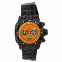Invicta Aviator Chronograph Orange Dial Black PVD Men's Watch 80257