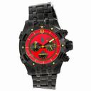 Invicta Aviator Chronograph Red Dial Black PVD Men's Watch 80256