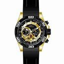 Invicta Aviator Multi-Function Black Carbon Fiber Dial Black Polyurethane Men's Watch 21739