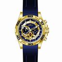 Invicta Aviator Multi-Function Blue Carbon Fiber Dial Blue Polyurethane Men's Watch 21737