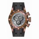 Invicta Bolt Chronograph Antique Silver Dial Black Silicone Men's Watch 15776