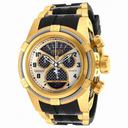 Invicta Bolt Chronograph Antique Silver Dial Gold-plated Black Polyurethane Men's Watch 16317