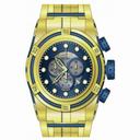 Invicta Bolt Chronograph Blue Dial 18kt Gold Ion-plated Men's Watch 12756
