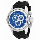 Invicta Bolt Chronograph Blue Dial Black Silicone Men's Watch 15784