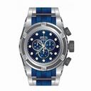 Invicta Bolt Chronograph Blue Dial Stainless Steel Blue Polyurethane Band Men's Watch 14403