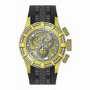 Invicta Bolt Chronograph Gold and Silver Dial Black Silicone Men's Watch 15787