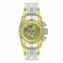 Invicta Bolt Chronograph Gold Dial White Polyurethane Ladies Watch 16112