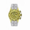 Invicta Bolt Chronograph Gold-tone Dial Gold-tone PVD White Polyurethane Ladies Watch 14781