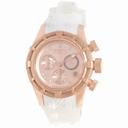 Invicta Bolt Chronograph Rose Gold Dial White Rubber Ladies Watch 14779