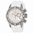 Invicta Bolt Chronograph Silver Dial White Silicome Ladies Watch 16104