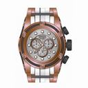 Invicta Bolt Chronograph Silver-tone Dial Rose Gold-tone And Black Stainless Steel Men's Watch 14409