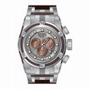 Invicta Bolt Zeus Chronograph Silver Dial Brown Leather  Men's Watch 14611