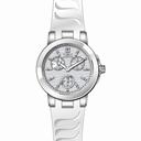 Invicta Ceramics Multi-Function Silver Dial White Silicone Ladies Watch 22195