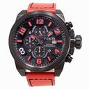 Invicta Corduba Chronograph Black Dial Red Leather Men's Watch 18996