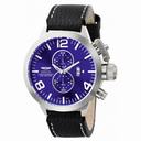 Invicta Corduba Chronograph Blue Dial Black Leather Men's Watch 6603