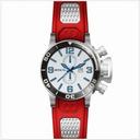 Invicta Corduba GMT Silver Dial Stainless Steel Red Rubber Men's Watch 80209