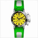 Invicta Corduba GMT Yellow Dial Stainless Steel Green Rubber Men's Watch 80211