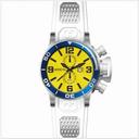 Invicta Corduba GMT Yellow Dial Stainless Steel White Rubber Men's Watch 80212